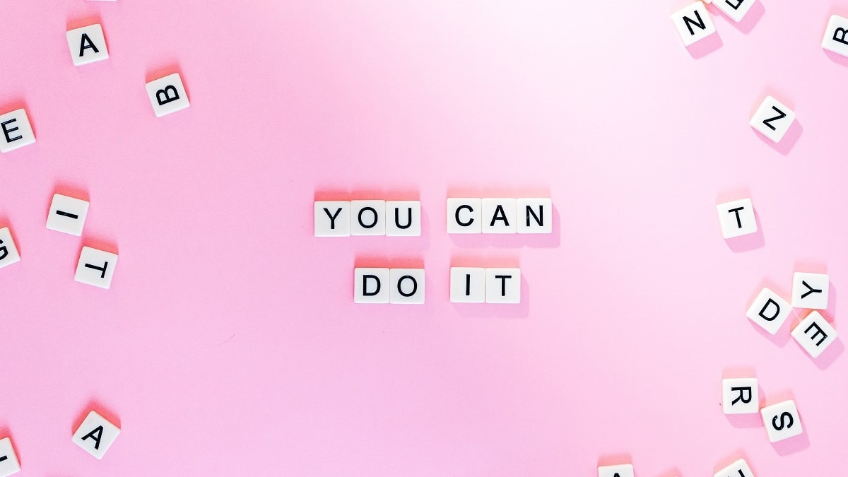 You Can Do It written in Scrabble letters