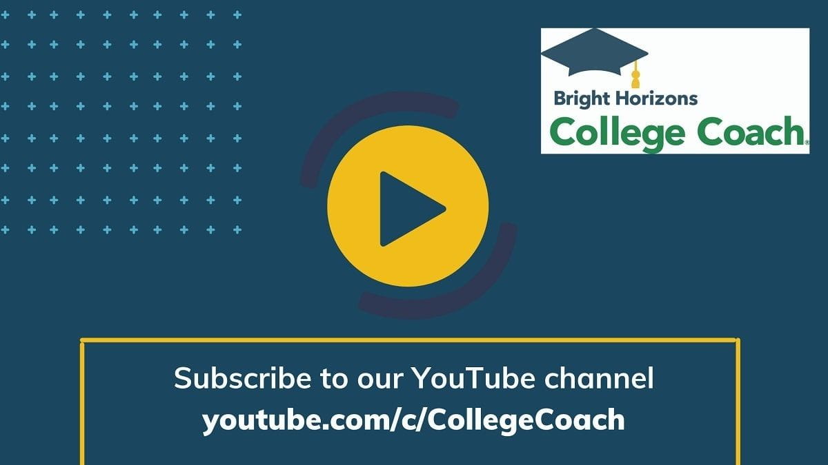Subscribe to College Coach YouTube Channel