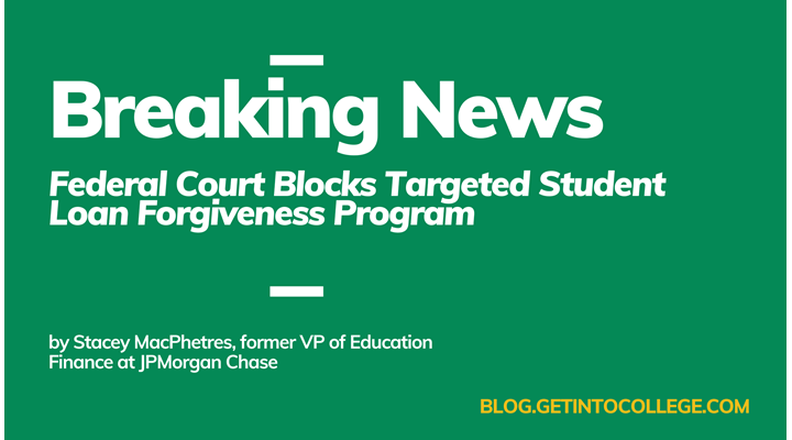 federal court blocks targeted student loan forgiveness program