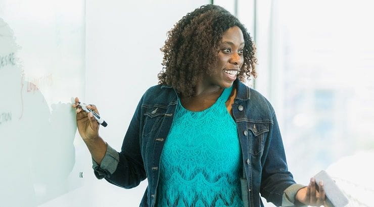woman-at-whiteboard-happy