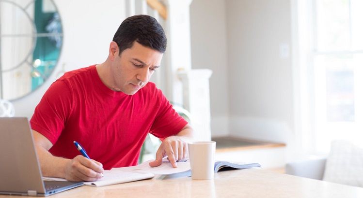 adult man studying