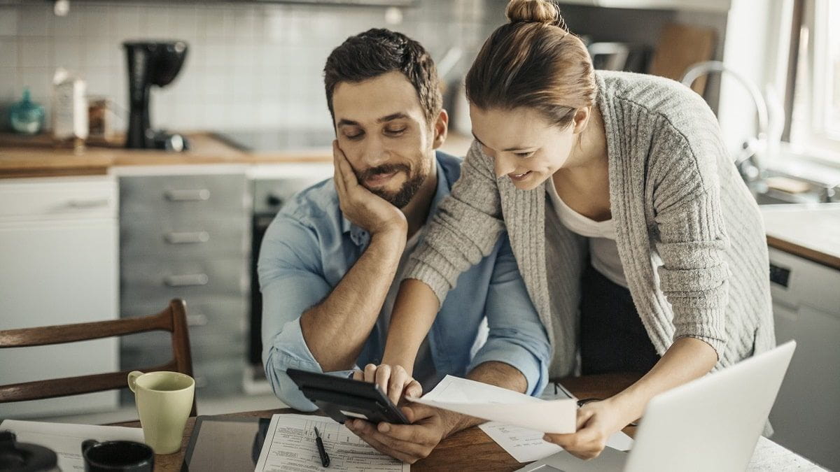 couple looking at their finances