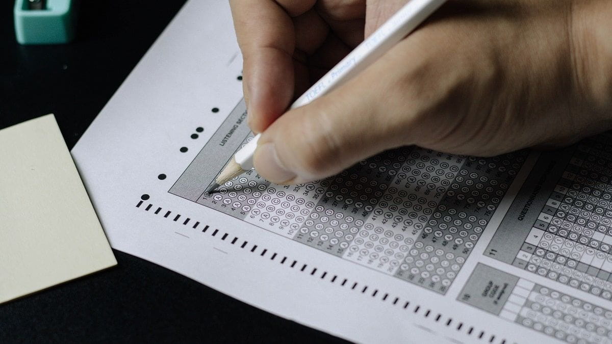 filling out standardized test