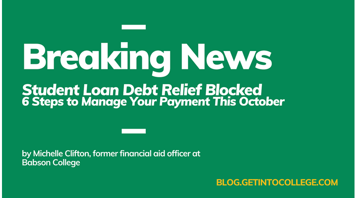 breaking news: student loan debt relief blocked